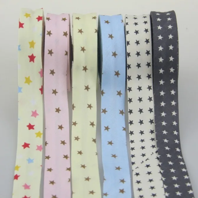 100% хлопковая смещенная переплетная лента складная клейкая 20 мм 3/4 дюйма 10 метров