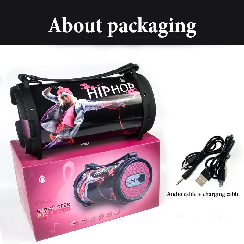 Outdoor Sport Super Bass Wireless Bluetooth Speaker Portable Subwoofer Hifi System Music Surround Carving |