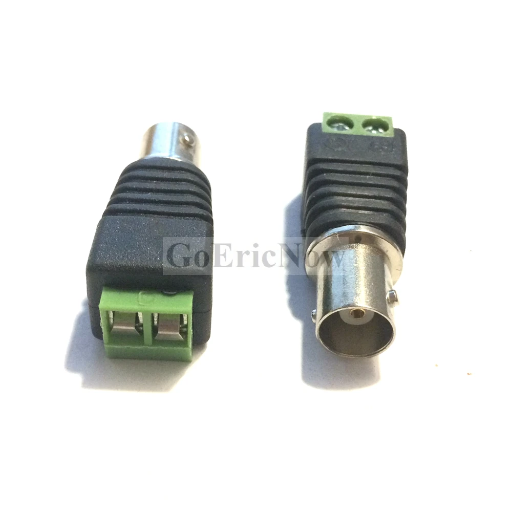 2 pcs RF Coaxial BNC Female to AV Screw Camera CCTV Video Balum Terminal Connector Plug | Connectors