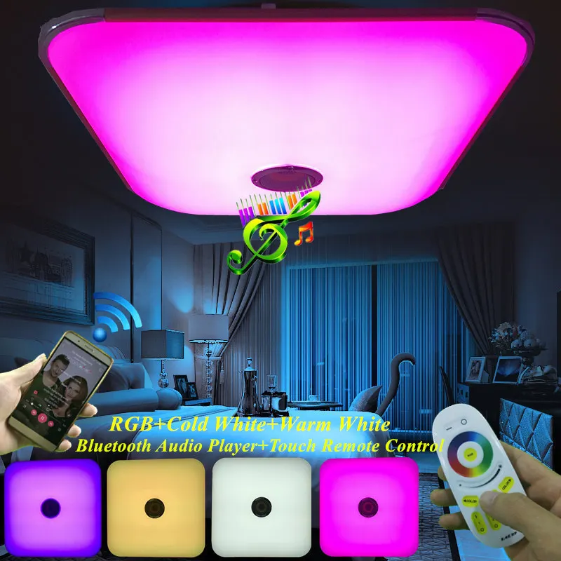 Современный Bluetooth музыкальный плеер 2 4G RF дистанционное управление затемнение RGB