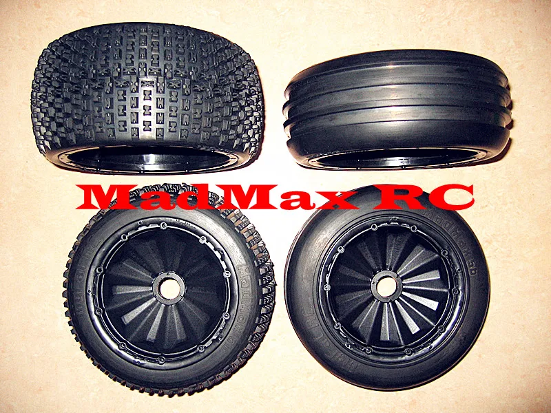 MadMax высокое качество набор колес с высокой абразивной шиной для HPI KM BAJA 5B LOSI Desert