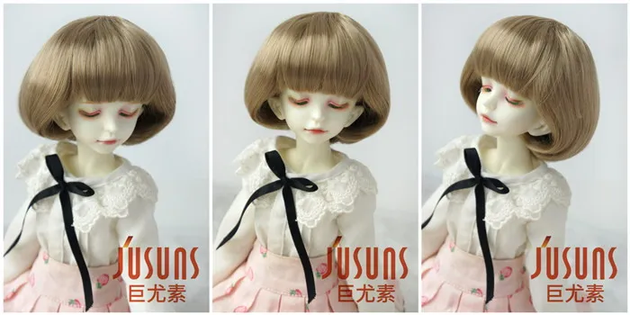 JD478 Размер 9-10 дюймов для моды BJD парик-Боб с полным взрыва кукла парик милая кукла волосы высокого качества модные куклы парики