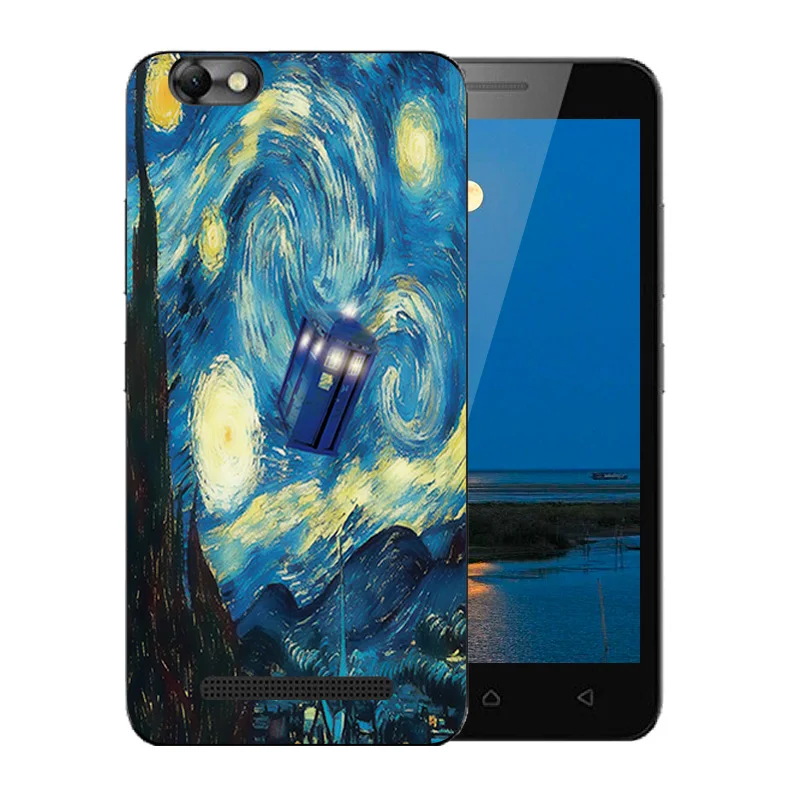 Soft TPU Case Cover For Lenovo Vibe C A2020 Van Gogh Pattern Phone Bags A2020a40 DS A 2020 Shell |