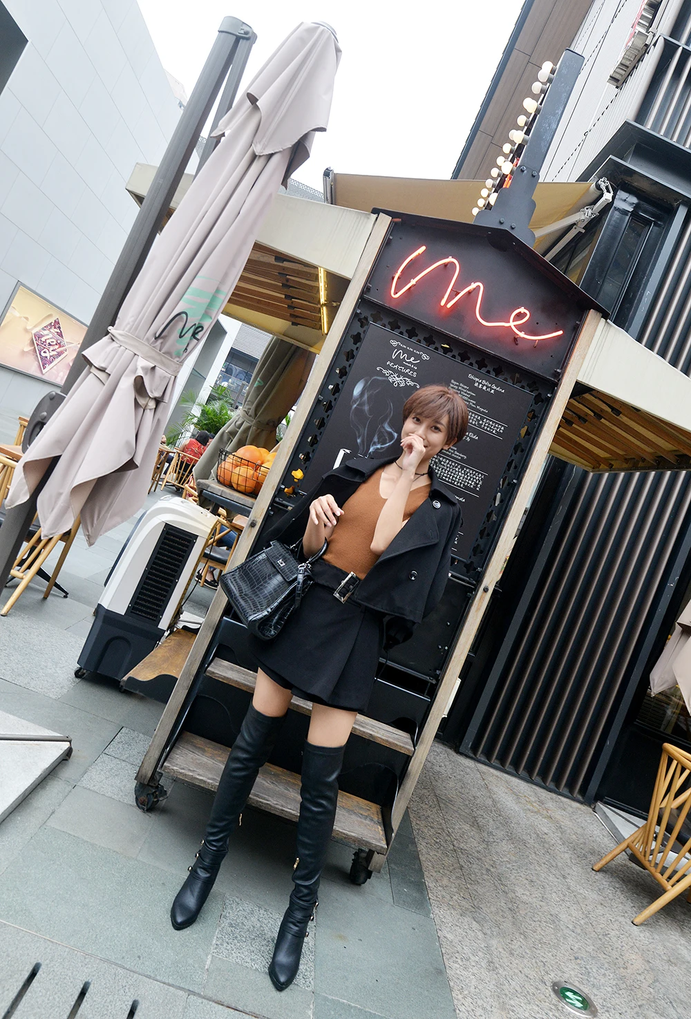 autumn winter new Plush over the knee women boots Chunky Heel Shoes ladies long boots female Thigh High Botas large size 32 43