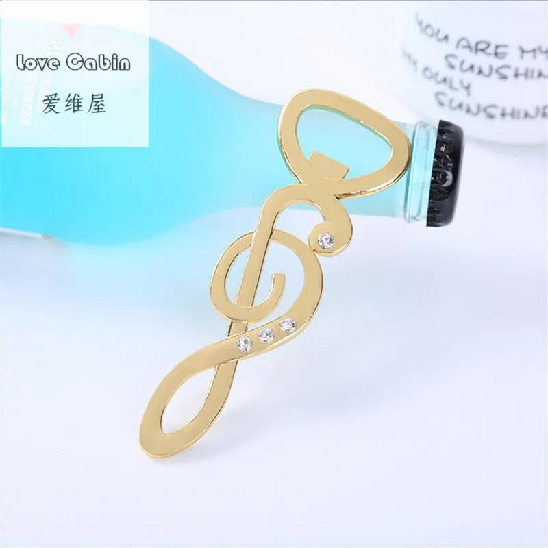 Золото/серебро музыкальные нотки открывалка для бутылок вина Свадебные сувениры