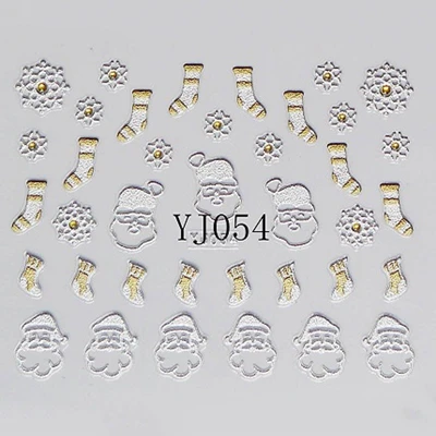 J61890 Mtssii Рождественские Ползунки для ногтей осень кленовый лист наклейка s для ногтей искусство наклейки розовый цветок для ногтей аппликация 1 шт - Цвет: J61890