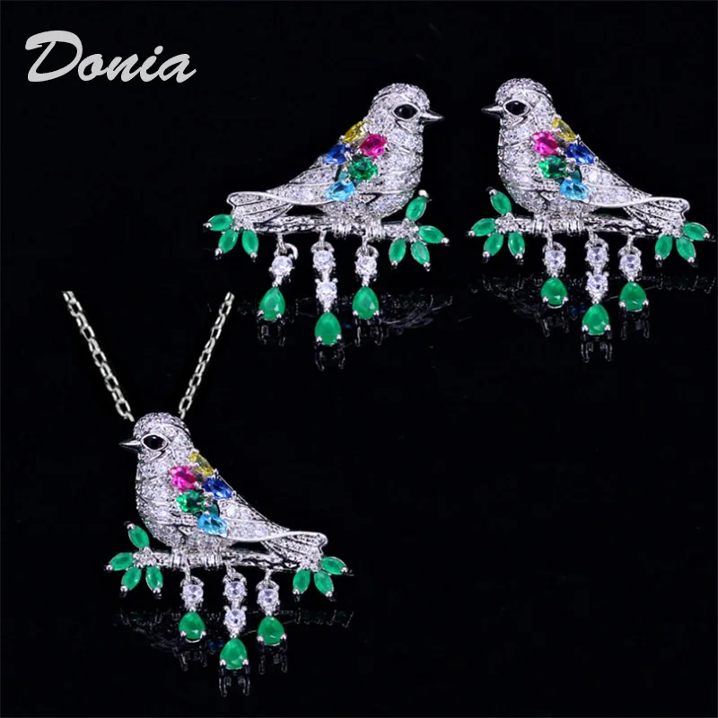 Ювелирные изделия Donia Мода S925 иглы Творческая личность кисточкой птица набор