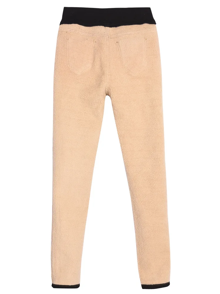 Женские флисовые джинсы 2018 зимние теплые с высокой талией женские джинсовые