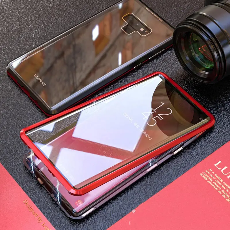 Для Samsung Galaxy S10 S10E Plus 5G Note 8 9 двухсторонний чехол из закаленного стекла 360 Адсорбция