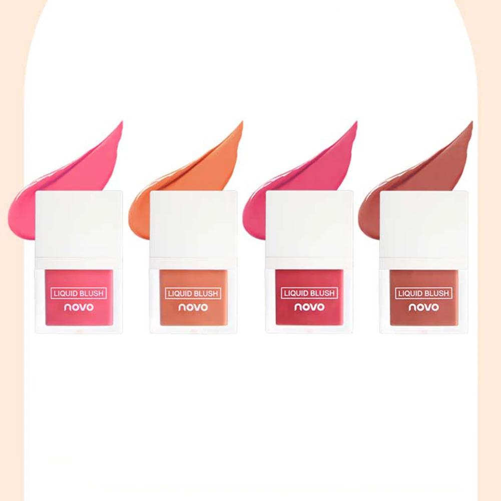 NOVO сияющая долговечная жидкость Румяна увлажняющая натуральная мейкап контура