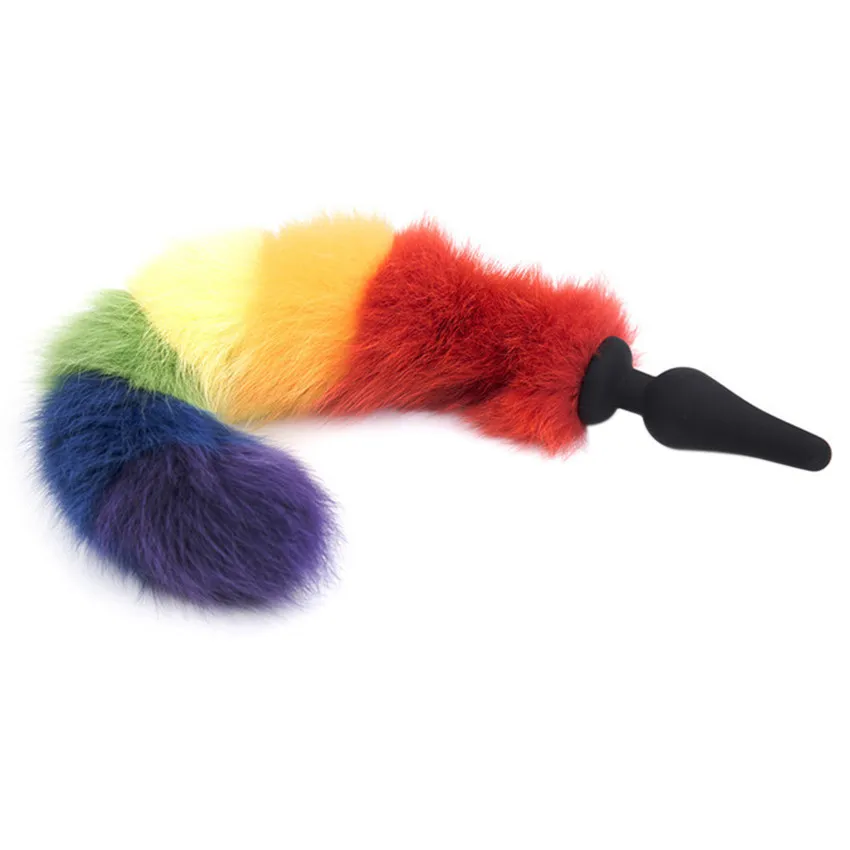 Tail Rainbow Color Fox Anal Plug Butt Silicone Or Metal Faux | Красота и здоровье