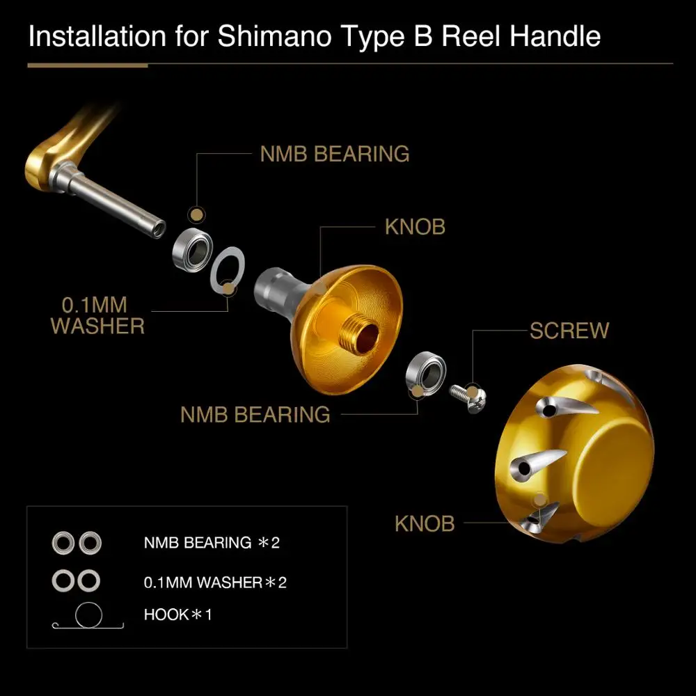 

Piscifun 47mm Reel Handle Knob for Shimano B Stella SW Biomaster Saragosa Twinpower SW Power Knob