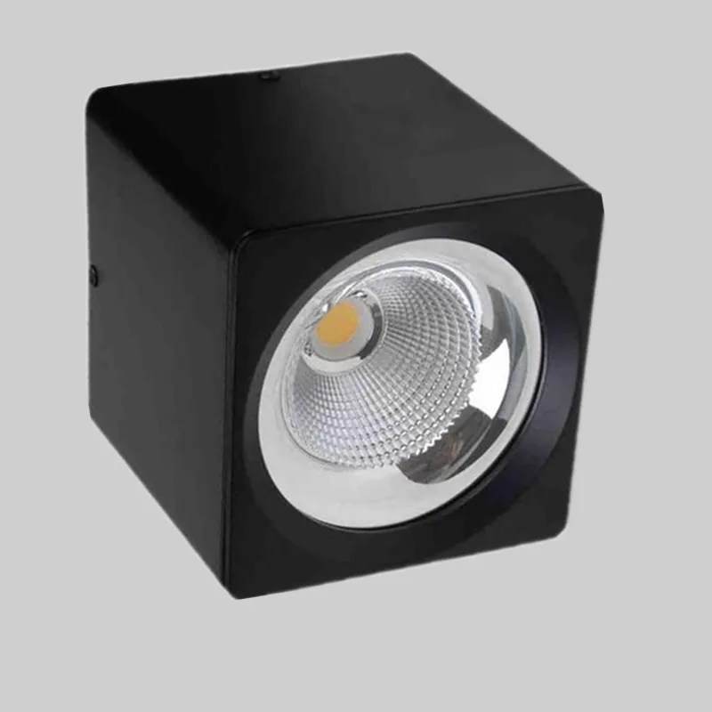 Квадратное/Круглое поверхностное крепление LED COB светильник с регулируемой
