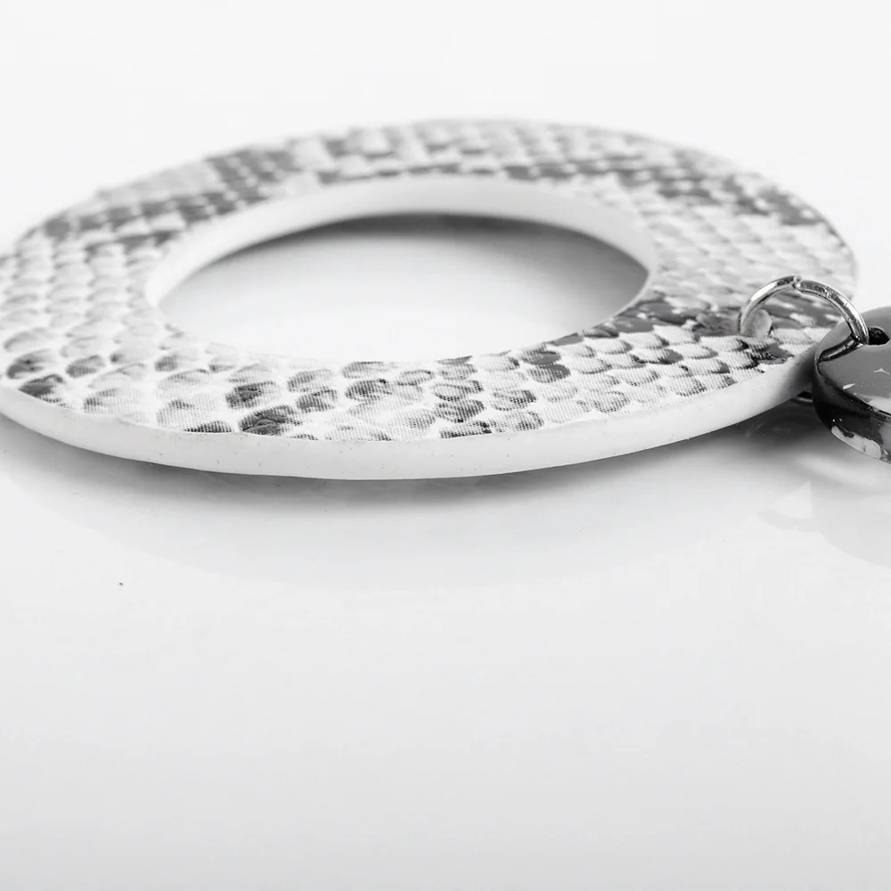 Трендовые висячие серьги со змеиным принтом для женщин 2020 большие