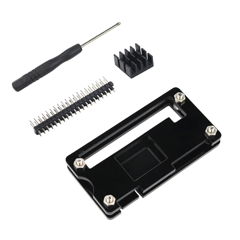 Для Raspberry Pi Zero kit акриловый чехол + алюминиевый радиатор 40 контактный GPIO Header