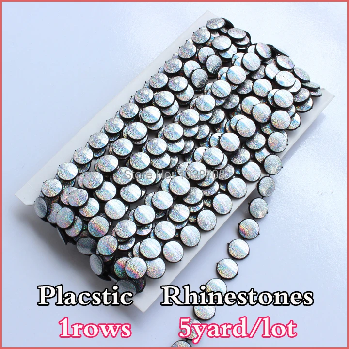 Блестящие Пластиковые Стразы со стразами бесплатная доставка 5 ярдов/Лот 1 ряд