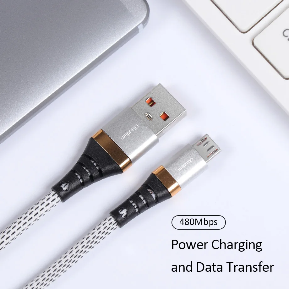 Шейные скобки... быстрой зарядки кабель Micro USB кабеля нейлона плетеный 1 м провода