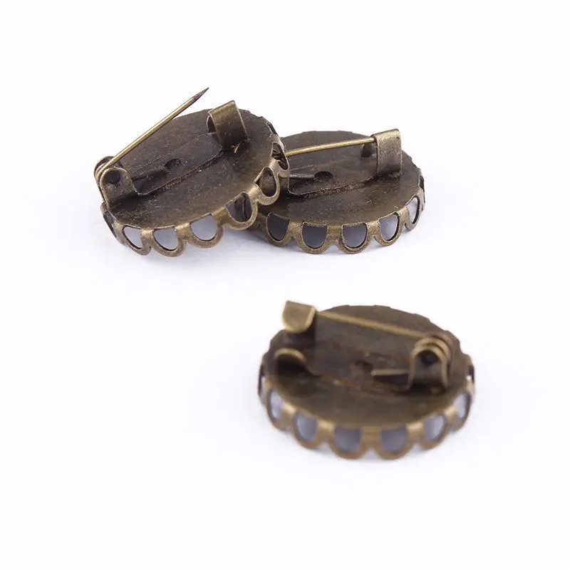 10 шт. 18 мм цветы латунь основа для броши античная бронза медь высокое качество