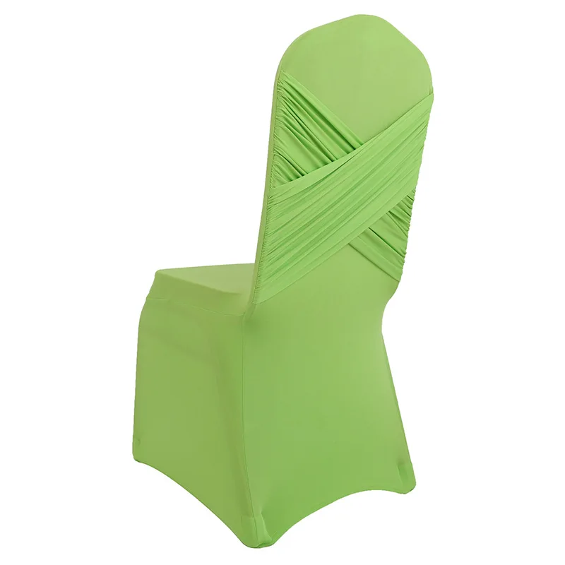 Fresh green SunnyRain 4/6-шт толстые белые чехлы на стул из спандекса для Weding вечерние чехлы на кресла стрейч эластичный крест украшение сзади - Цвет: Fresh green