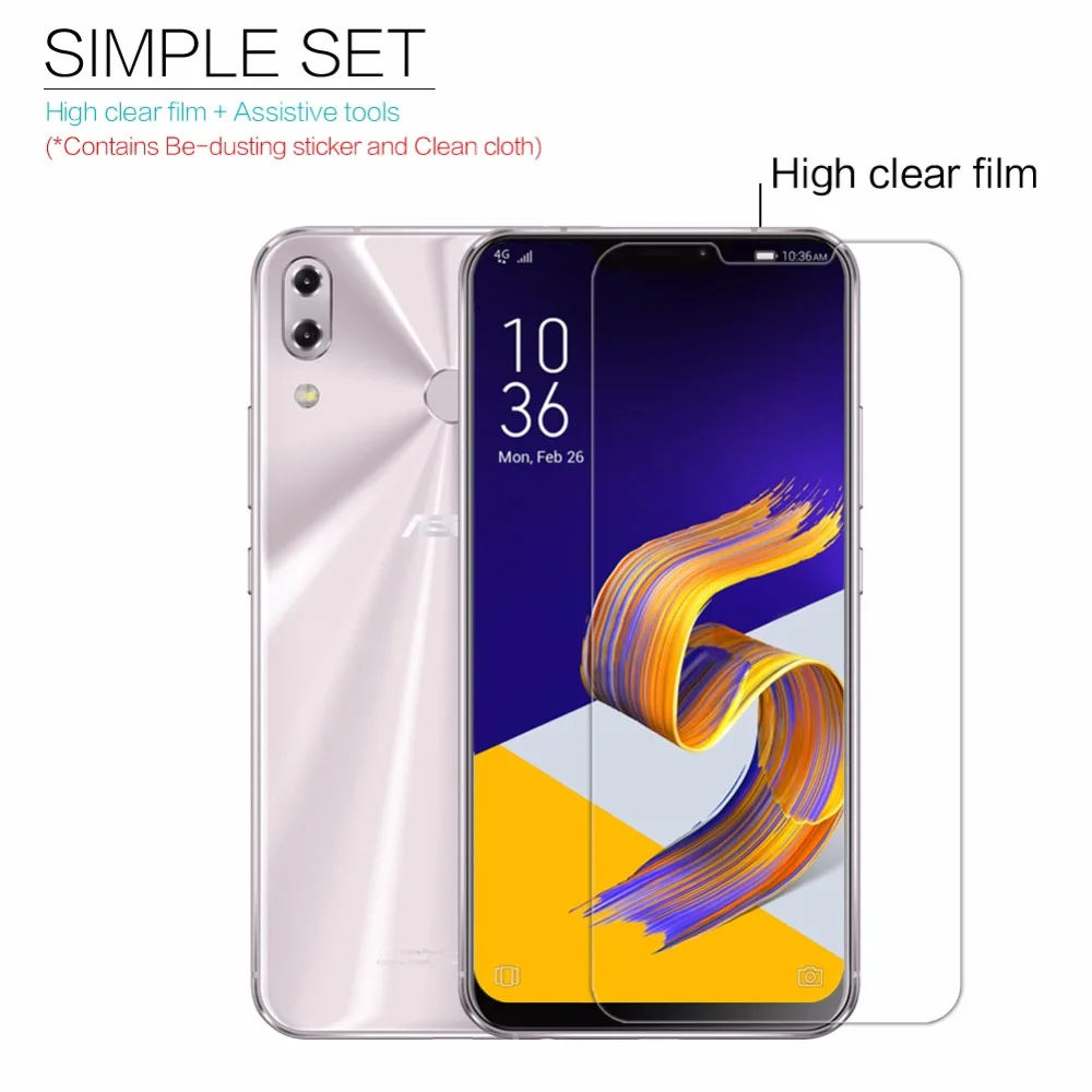 Защитная пленка Nillkin для Asus Zenfone 5 2018 прозрачная/Матовая Мягкая Пластиковая ZE620KL не