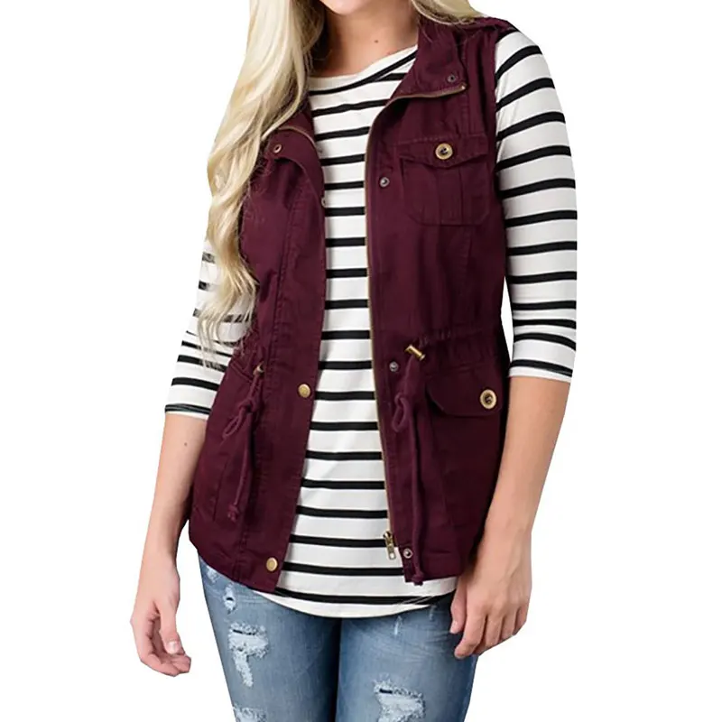 Куртки 2019 весенний жилет для женщин осенняя повседневная куртка-карго без