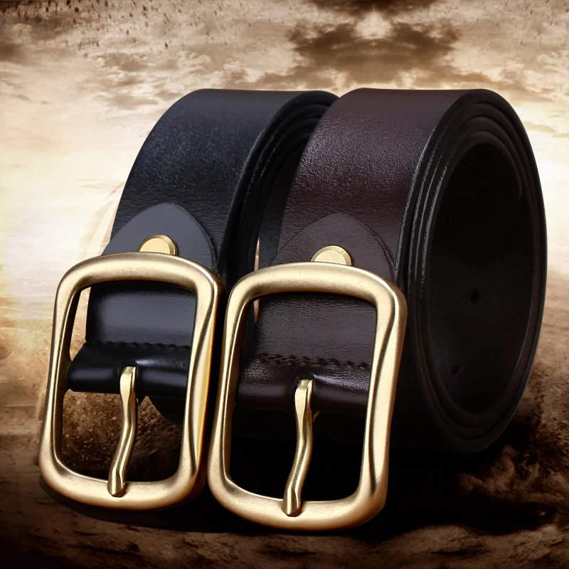 BAIEKU высококачественный роскошный мужской ремень из чистой меди с пряжкой 2018
