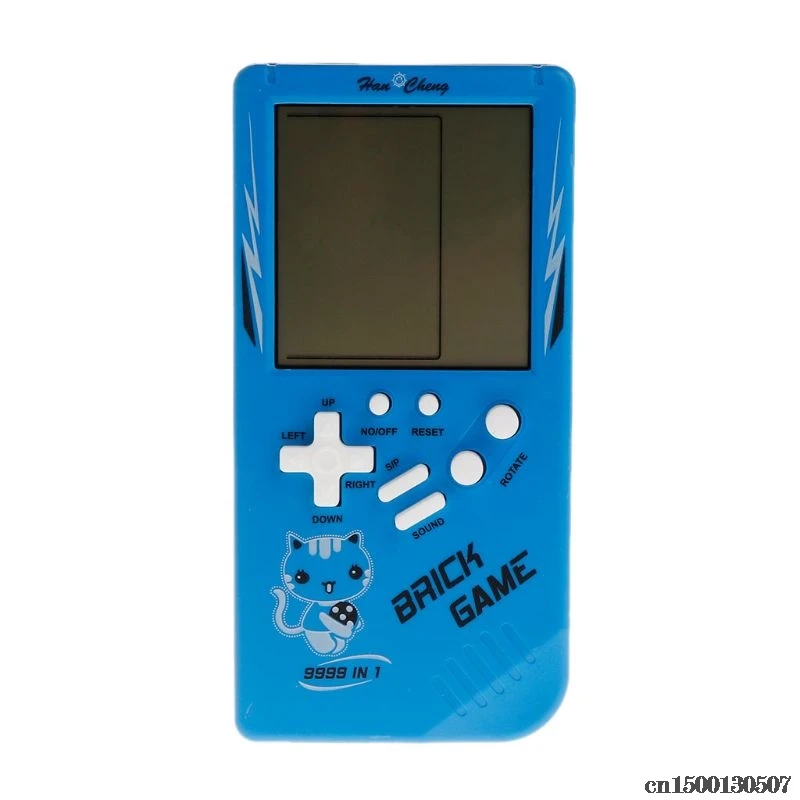 blue Большой экран Классическая портативная игровая машина тетрис кирпичная игра детская игровая машина 26 игр Прямая поставка - Цвет: blue