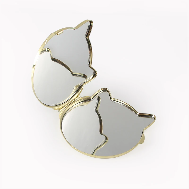 Модное карманное зеркало с красными глазами и черными кошками Золотое