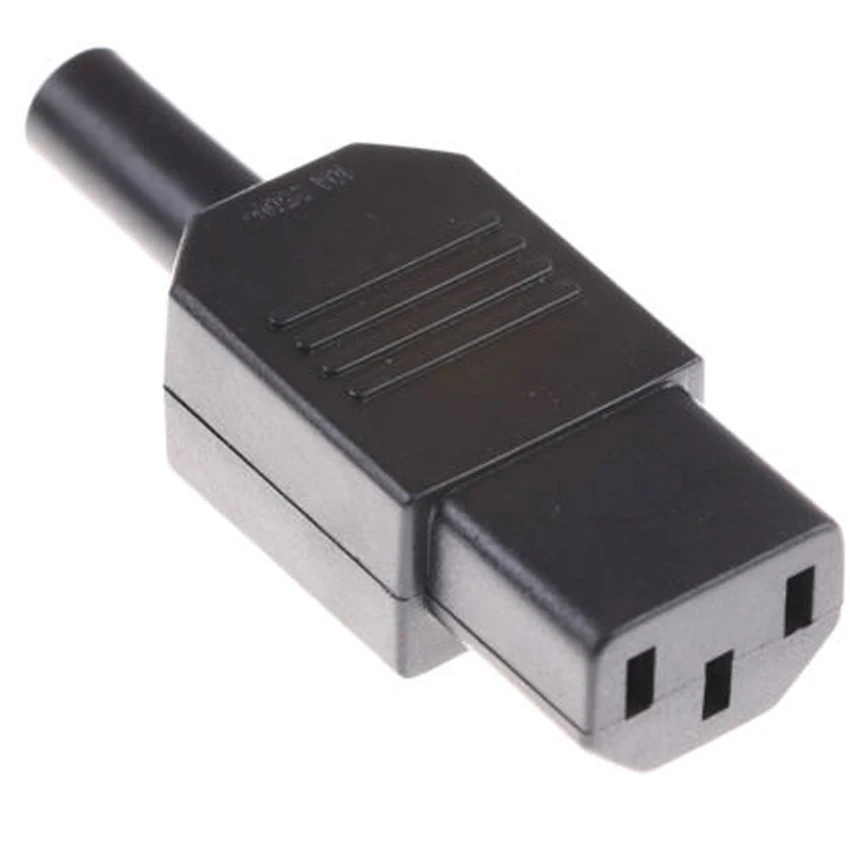 c13 female socket DIY 10A 250 В черный IEC320 C13 C14 Мужской Женский штекер Rewirable PDU UPS Розетка Кабель питания проводной разъем 3 pin AC разъем - Цвет: c13 female socket