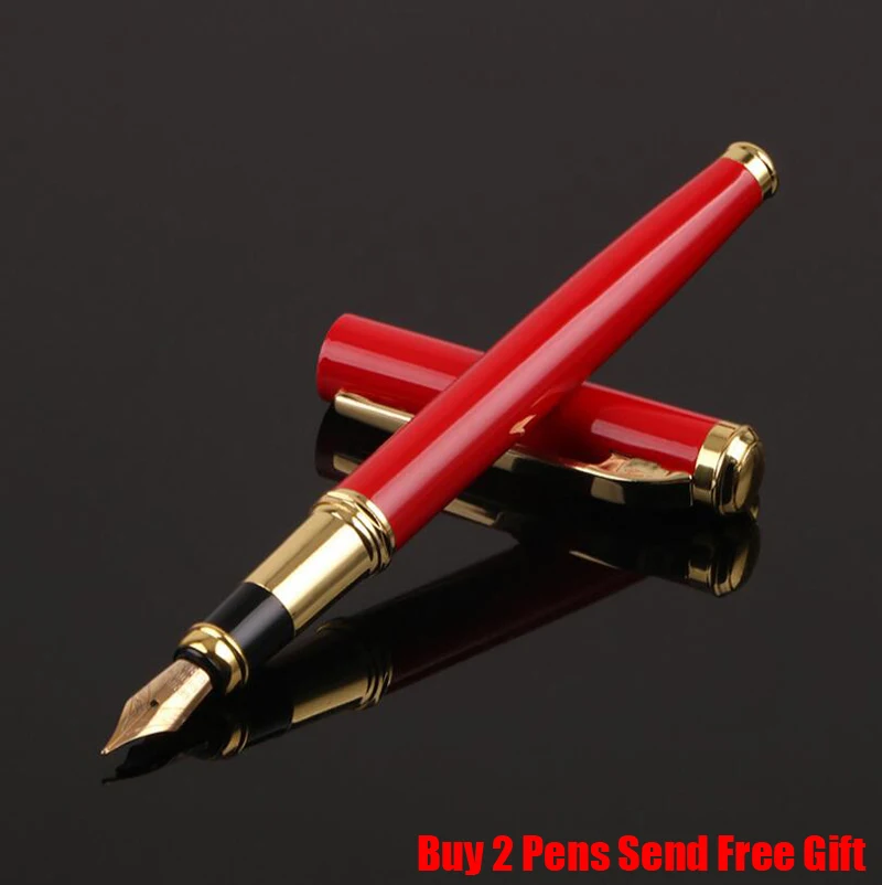 Red Fountain Pen Горячая Hero 109 металлическая шариковая ручка Роскошная Хорошее качество Деловая подарочная ручка купить 2 ручки отправить подарок - Цвет: Red Fountain Pen