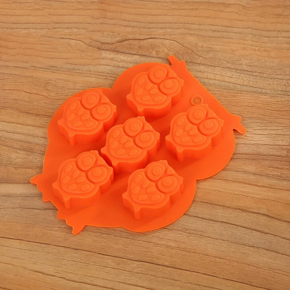 6 чашек Торты Печенье Мороженое Сладкий 3D форма Совы животные Шоколадный