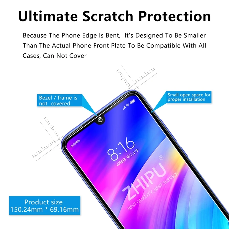2 шт закаленное стекло для Xiaomi Redmi 7 8A 7A стекло протектор экрана 2.5D 9H закаленное стекло для Xiaomi Redmi 8A защитная пленка