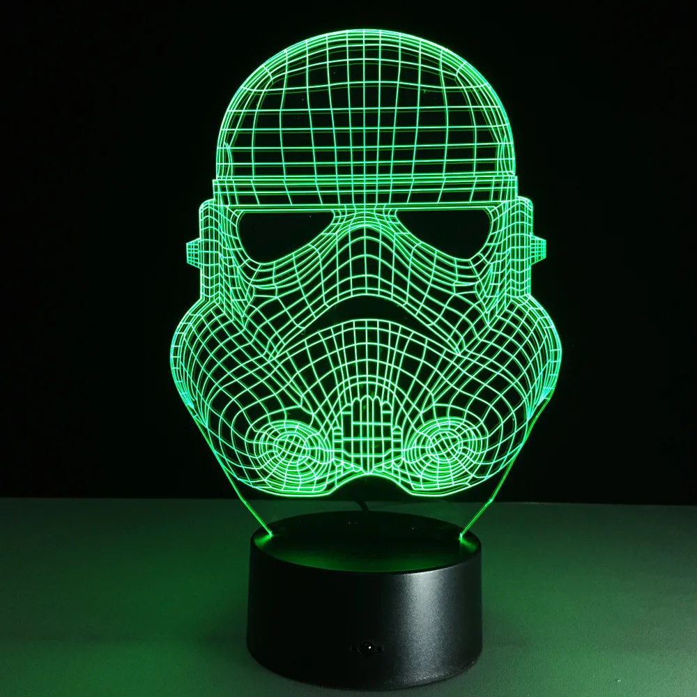 Настольная светодиодная 3d лампа Звездные войны 7 цветов|Ночники| |