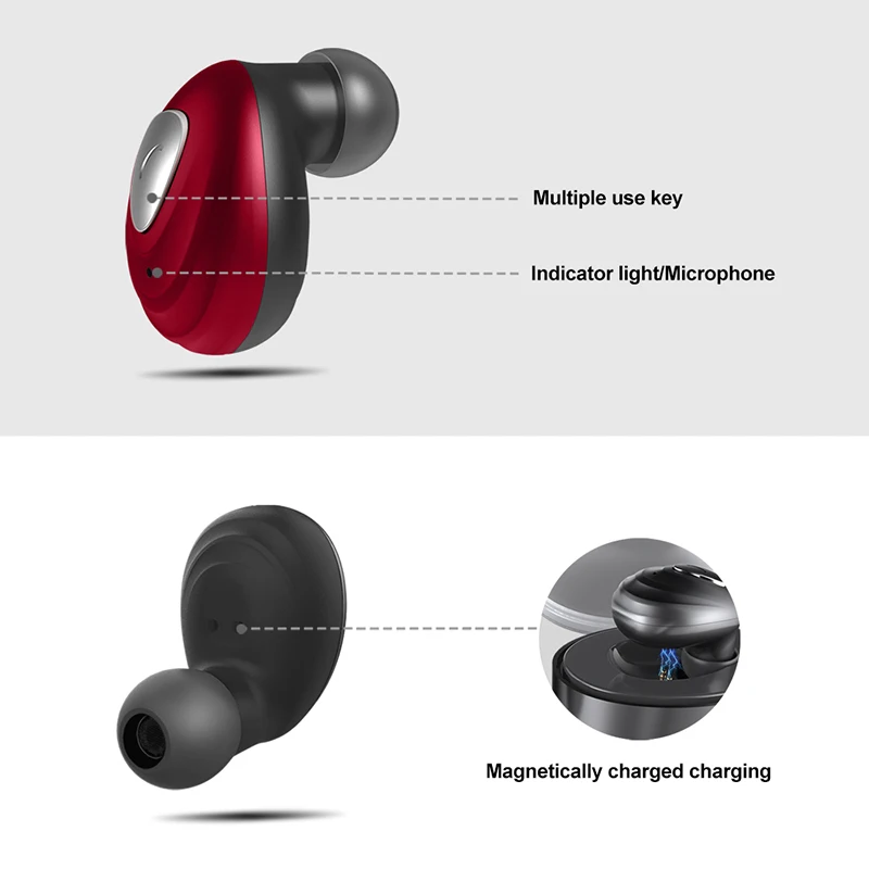 K3 Беспроводные Мини Bluetooth наушники спортивные 3D стерео Поддержка с микрофоном