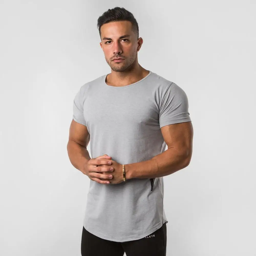 Мужские повседневные футболки ALPHALETE хлопковые спортивные с коротким рукавом и