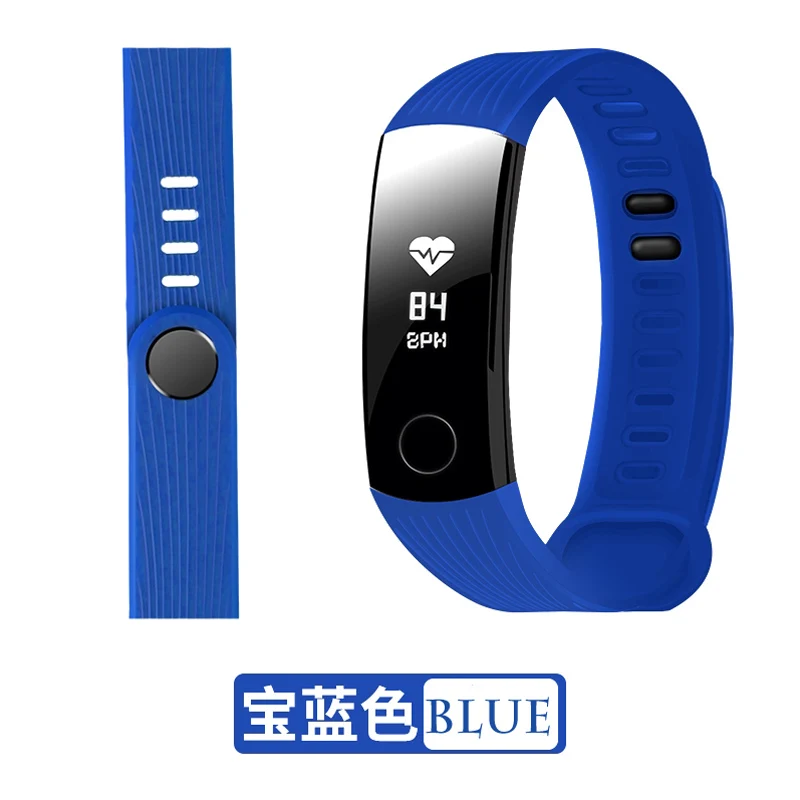 Синий Силиконовый ремешок для honor band 3 NYX-B10/B20 DIY, умный Браслет, ремешок для honor band 3,, инструмент для ремонта - Цвет ремешка: Синий