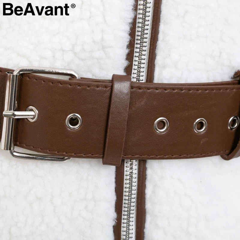 BeAvant отложной воротник плюшевый пиджак пальто женская Уличная Повседневная