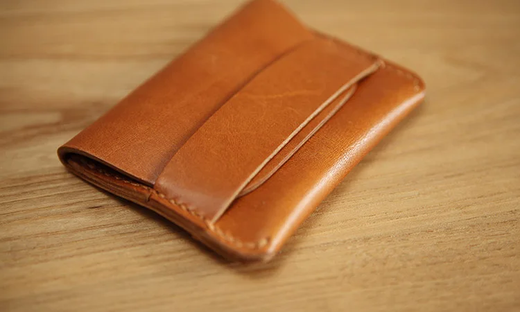 Мужской кожаный кошелек ручной работы LANSPACE держатель для карт брендовые