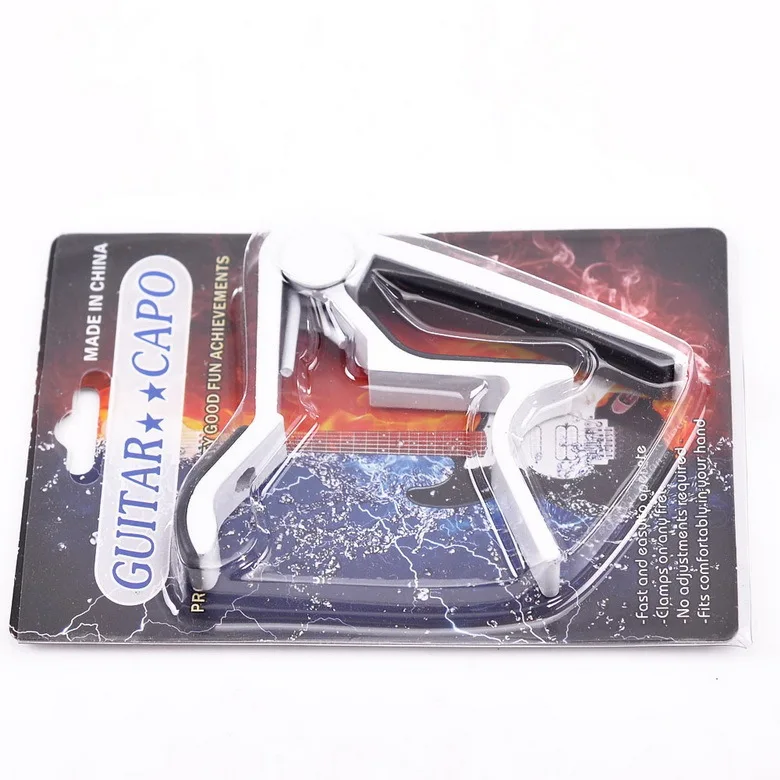 Acoustic Electric Tune Quick Change Trigger Guitar Capo Key Clamp White | Спорт и развлечения