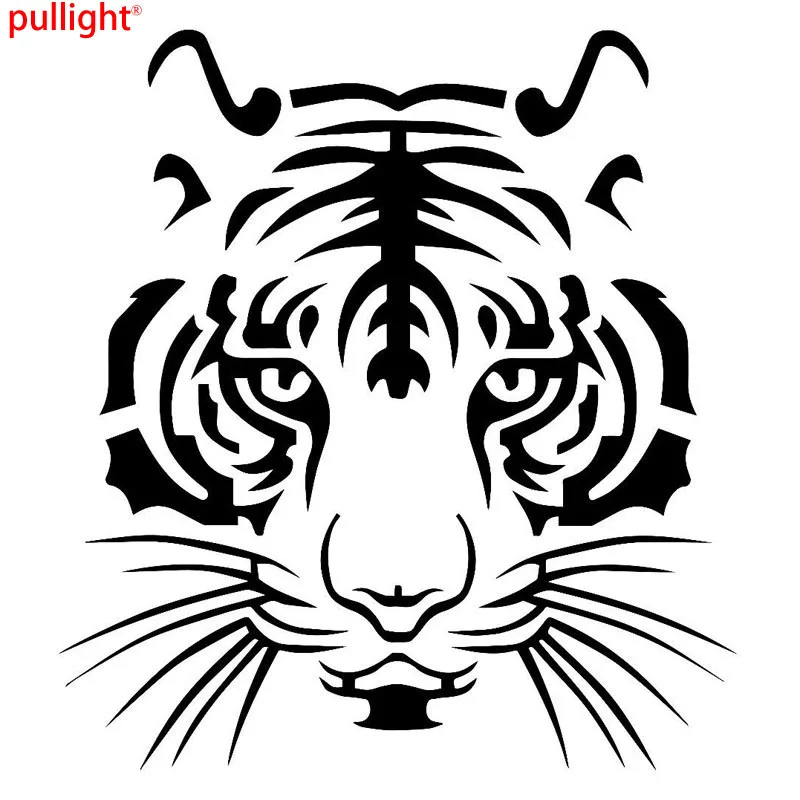 

13,9*15,2 см Виниловая наклейка с головой могучего тигра, автомобильная наклейка для охоты, Стайлинг автомобиля