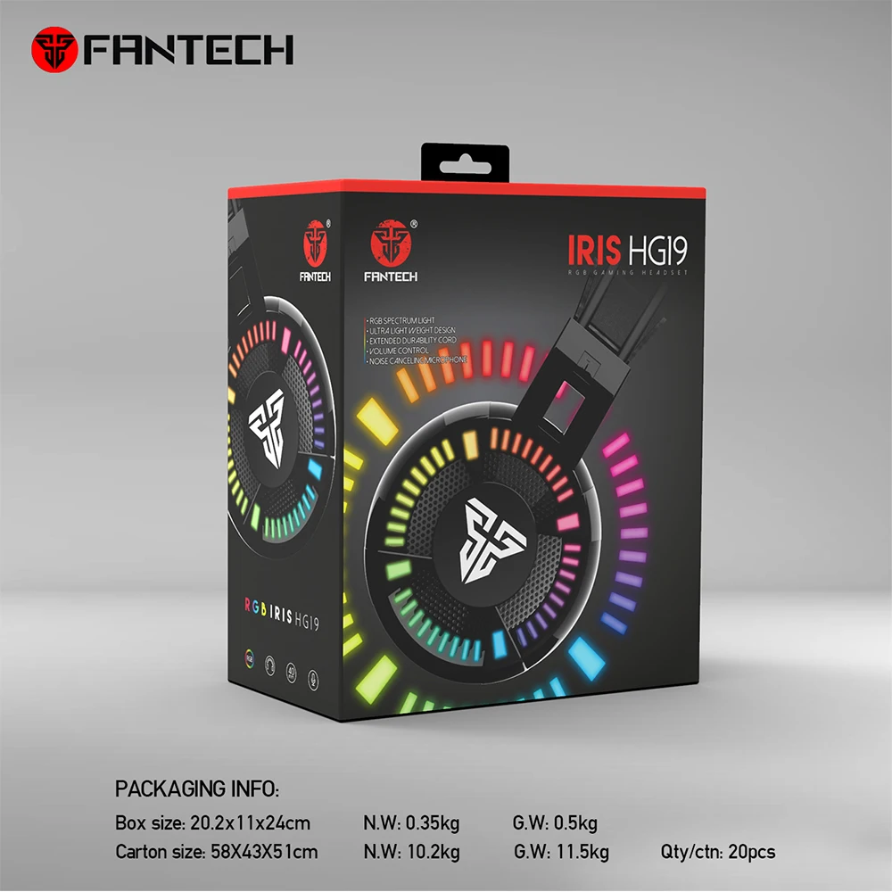 Игровые наушники FANTECH HG19 гарнитура с глубокими басами стерео проводные для