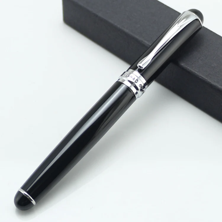 Ручки шариковые JINHAO 750 черные и Серебристые ручки с зажимом школьные офисные