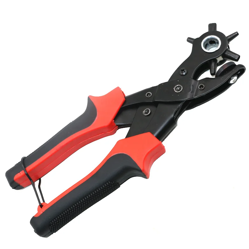 

1pcs High Quality 6 Size Kit Revolving Heavy Duty Leather Belt Hole Punch Puncher Cut Eyelet Plier