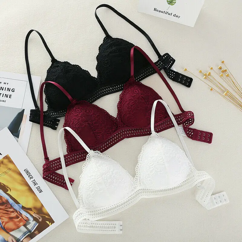 

Push Underwear Bra Triangle Bralette Lace Fashion Lingerie Up Women's Padded