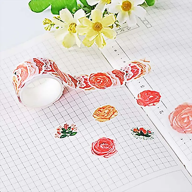 Многофункциональный цветок DIY лента Washi, офисные школьные стикер для канцелярских товаров набор Скрапбукинг украшения washitape подарок аксессуары - Цвет: Style 6
