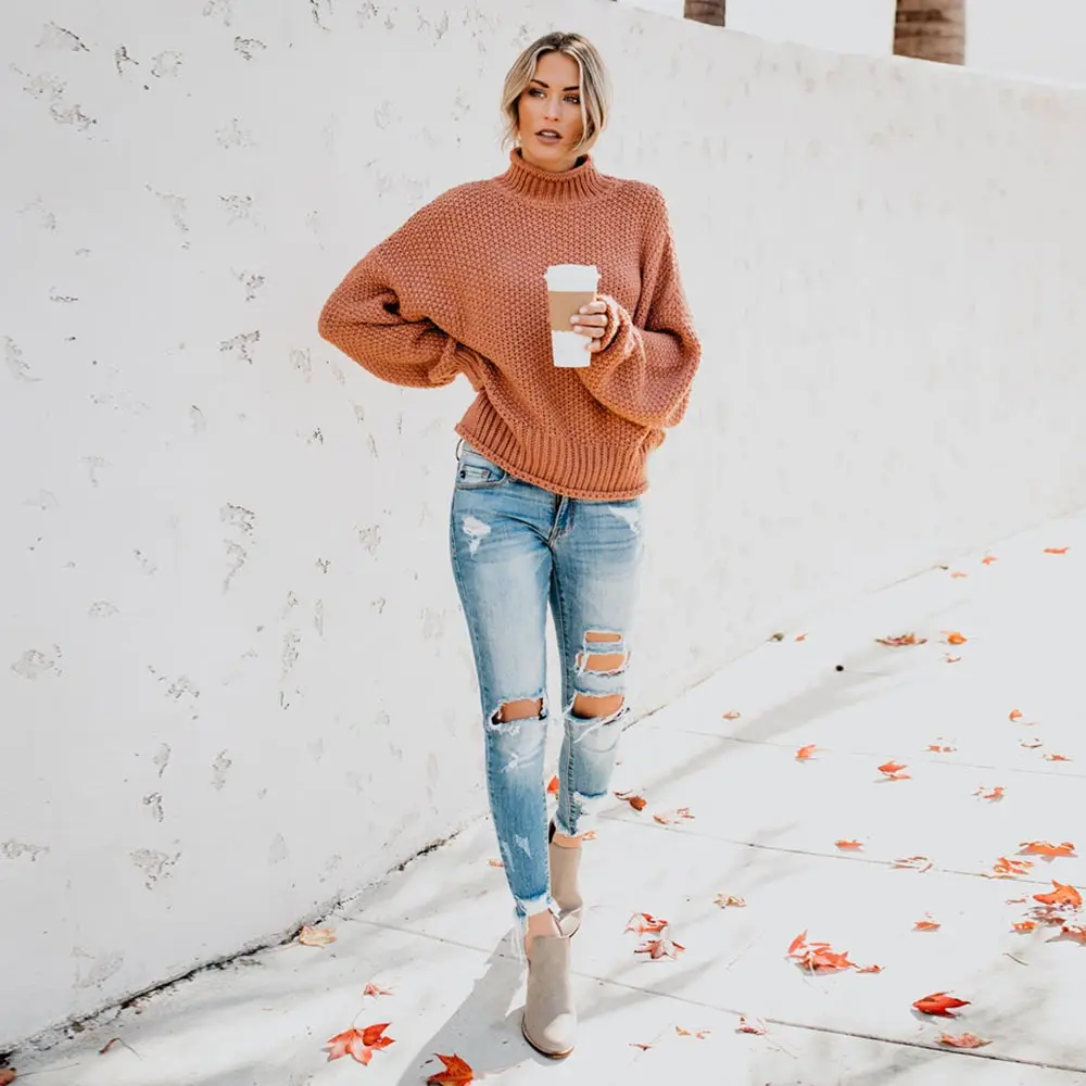 WildPinky Sweaters Women Autumn Winter Fashion Basic Pullover Female Jumpers Long Sleeve Casual Knitted Streetwear Pullovers | Женская