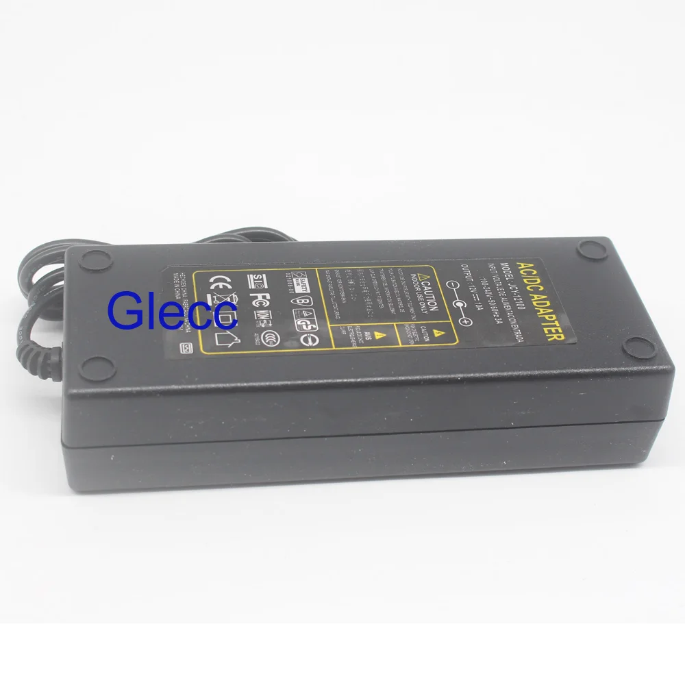 AC DC 12V 10A Питание 110 240V импульсный трансформатор Светодиодный драйвер адаптер +