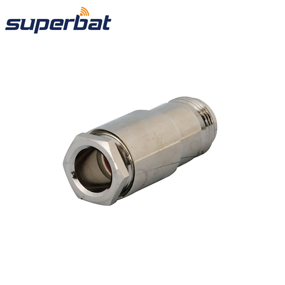 Superbat N Female Straight Connector Clamp Cable Mount 50 Ohm RF Coaxial Connector for Cable LMR400 RG8 RG213