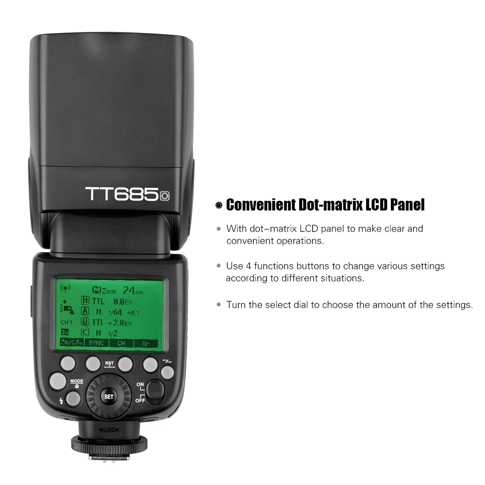 Godox Thinklite TT685O TTL камера Вспышка Speedlite GN60 2 4G Беспроводная передача для Olympus E M10II Panasonic