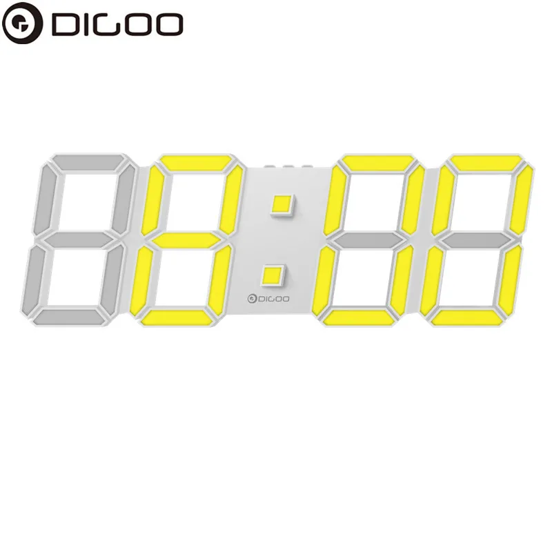 Digoo DC-K4 современные настенные часы большой 3D светодиодный цифровой настольные